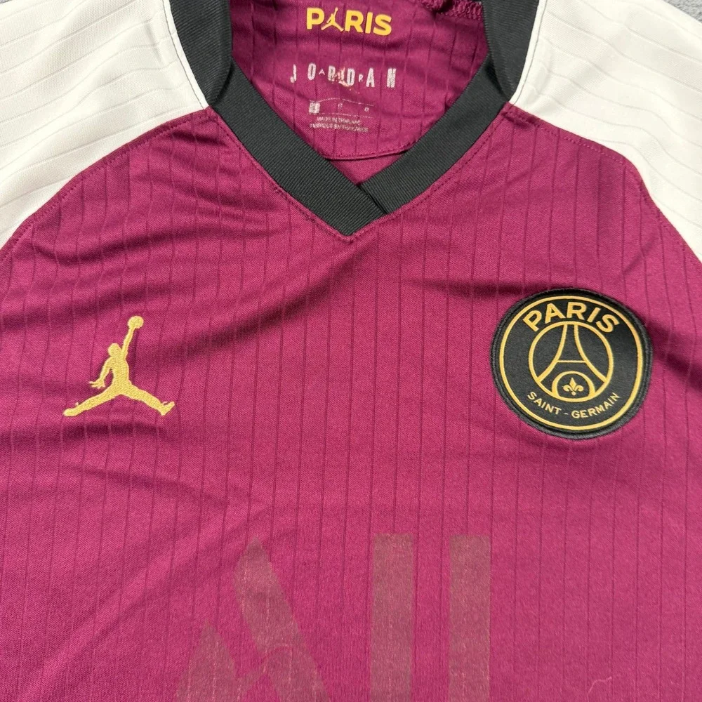 Jordan PSG Soccer Jersey Mens Large Bordeaux 2020/21 Third Kit Paris